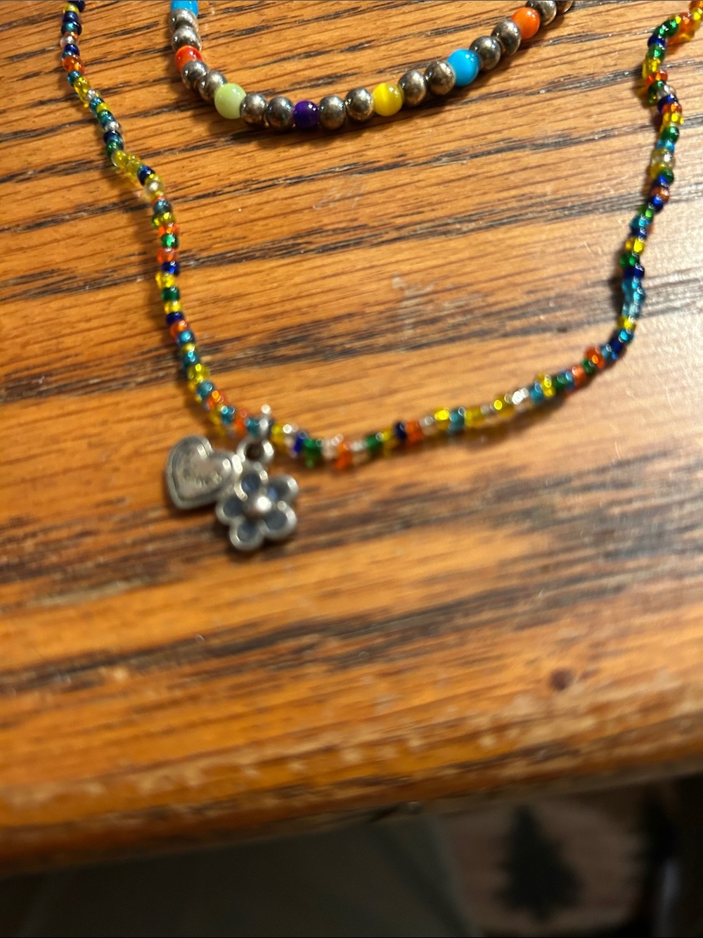 Multicolor Beaded Women's Necklace and Bracelet Set - Picture 3 of 4